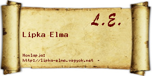Lipka Elma névjegykártya